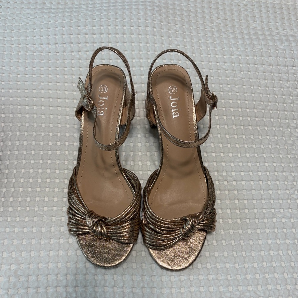 Joia Metallic Strappy Sandals